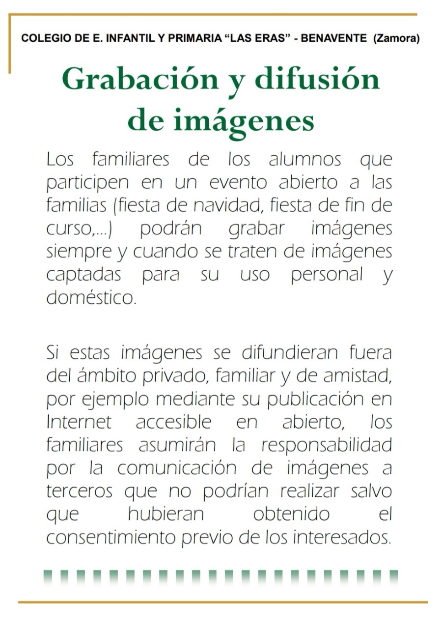 Cartel grabación imágenes Cartel grabación imágenes